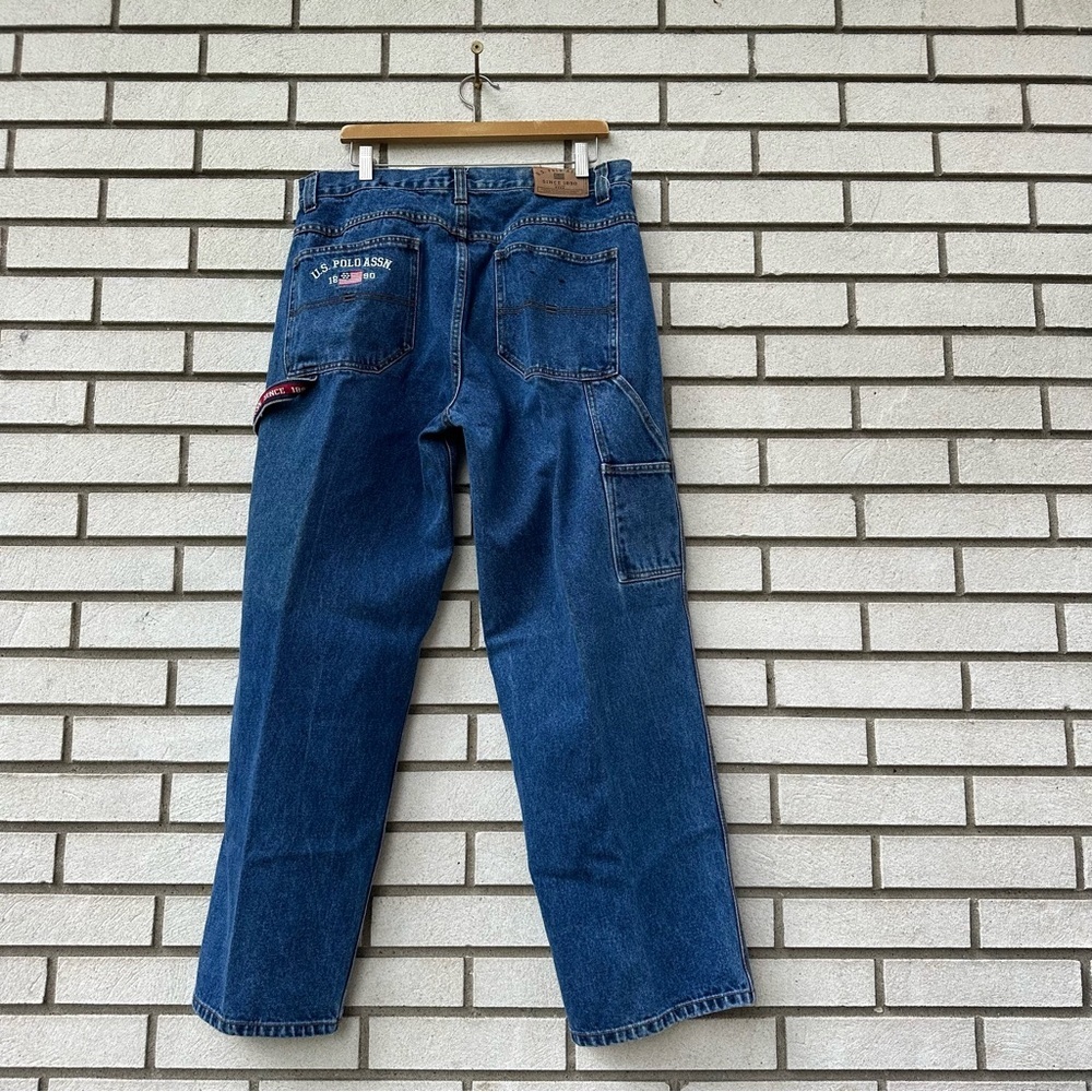 Vintage U.S. Polo Assn. Carpenter Jeans 36x32 Relaxed Workwear Denim Y2K Grunge - Picture 8 of 12